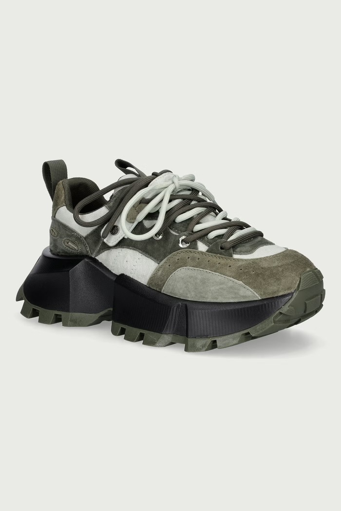 Goe Sneakersy damskie zamszowe zielony UU2N4015.GREEN