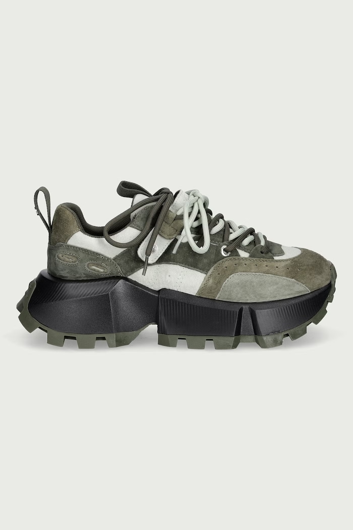 Goe Sneakersy damskie zamszowe UU2N4015.GREEN zielony ZW26