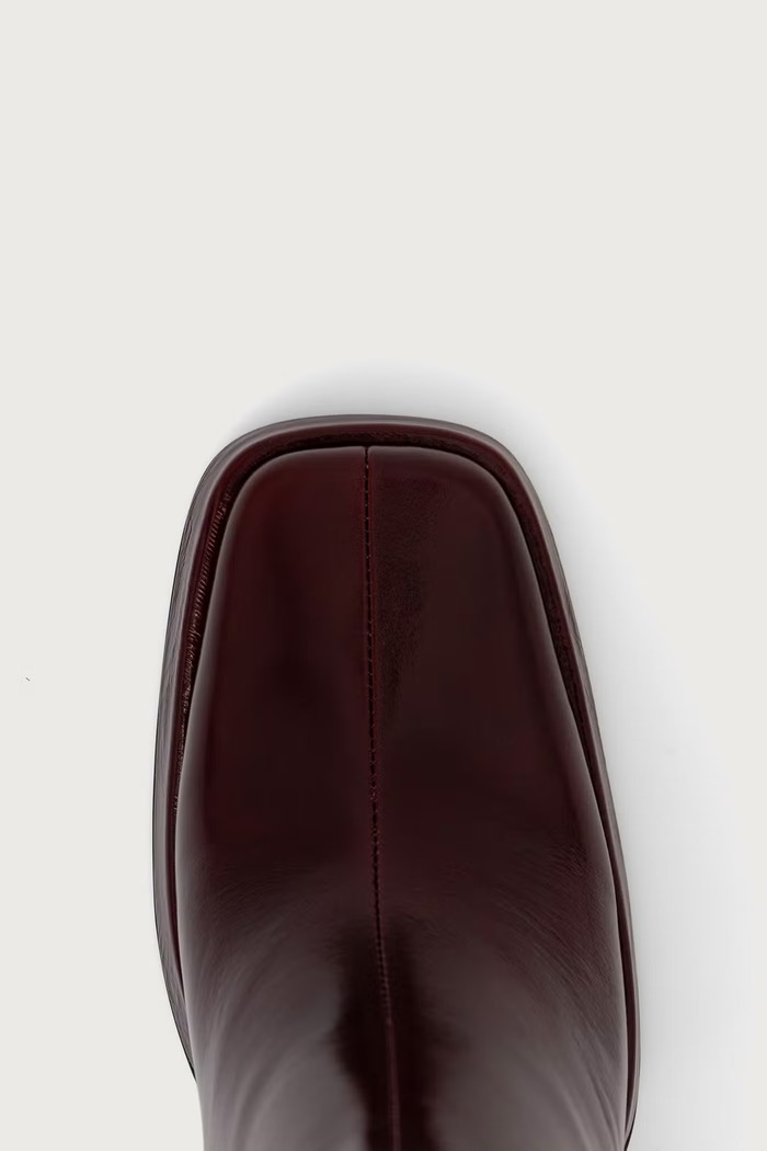 Kozaki na słupku damskie skórzane Maximal Jeffrey Campbell JC.852.1.53 bordowy