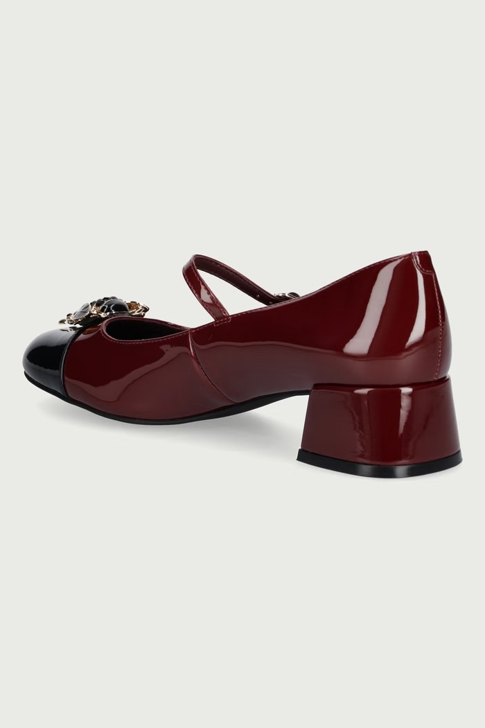 Obuwie Jeffrey Campbell Czółenka skórzane JITTERBUG2 U88.05A.006 bordowy