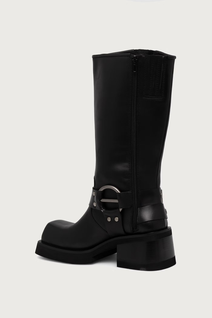 Obuwie Jeffrey Campbell Botki damskie skórzane FRAUDULENT C529D.I502A czarny