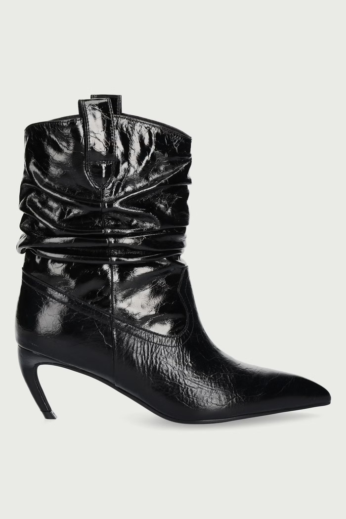 Jeffrey Campbell Botki damskie skórzane DESOLATION U528.E06.002 czarny ZW26