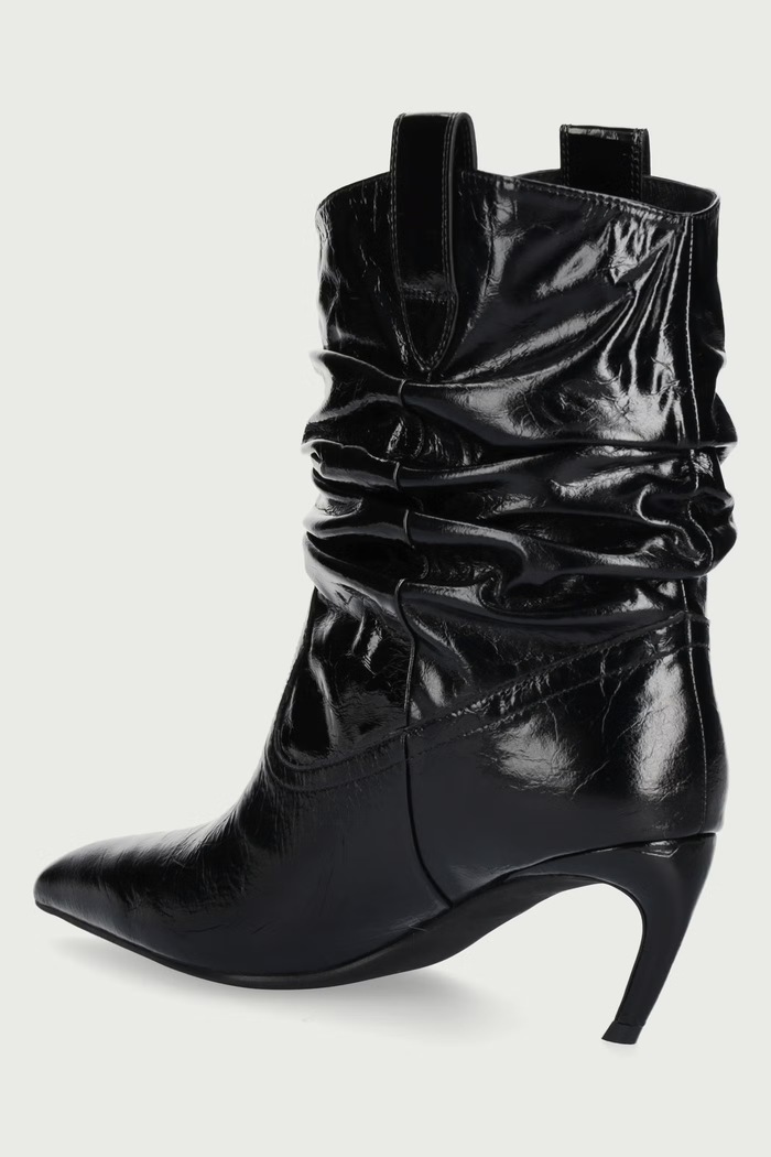 Obuwie Jeffrey Campbell Botki damskie skórzane DESOLATION U528.E06.002 czarny