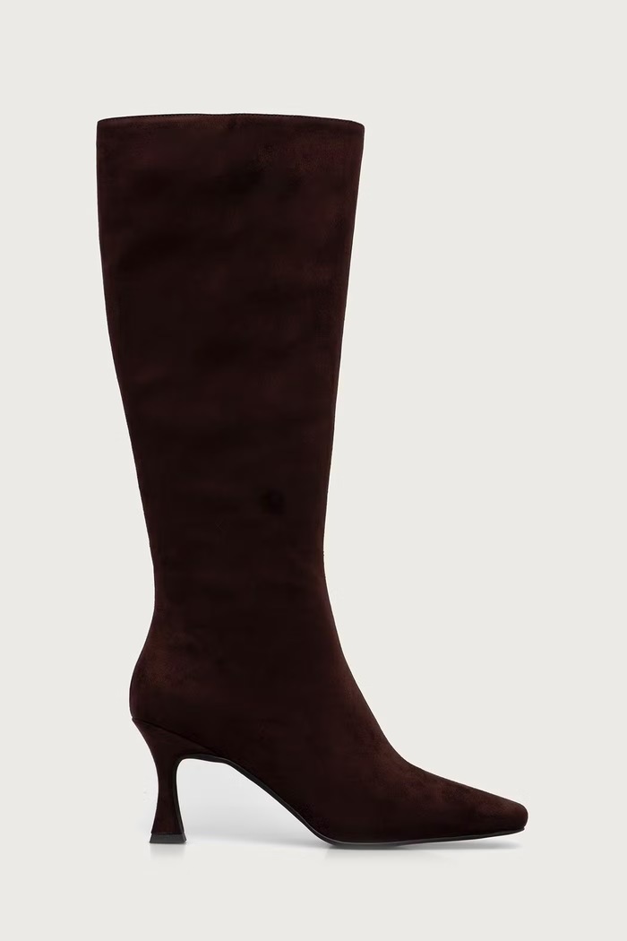Jeffrey Campbell Kozaki na szpilce damskie Check-Mate JC.1486.5.1 brązowy ZW26