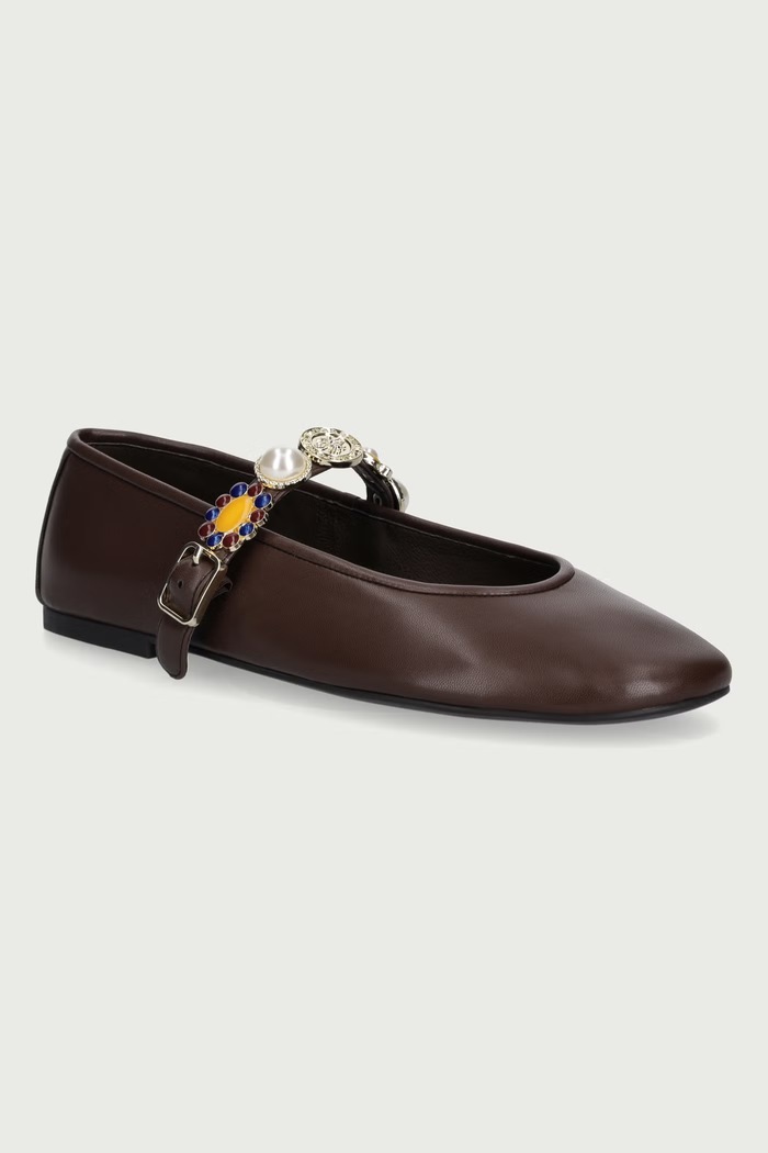 Jeffrey Campbell Baleriny Amarissa brązowy JC.1667.2.7