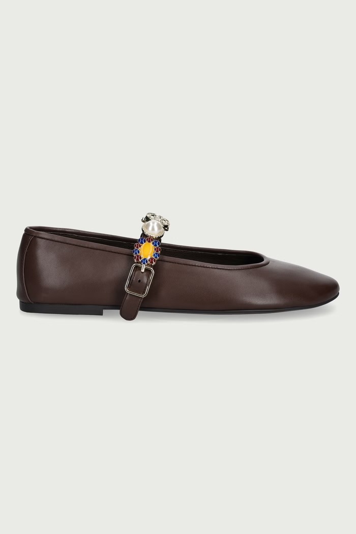 Jeffrey Campbell Baleriny Amarissa JC.1667.2.7 brązowy ZW26