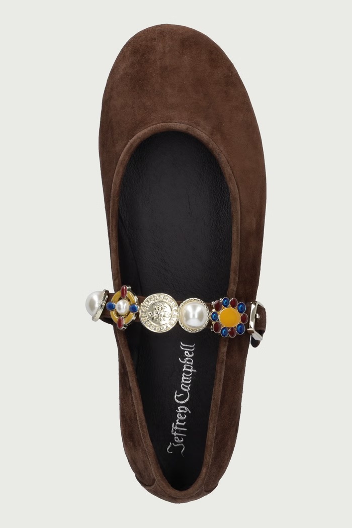 Baleriny nubukowe Amarissa Jeffrey Campbell JC.1667.2.13 brązowy