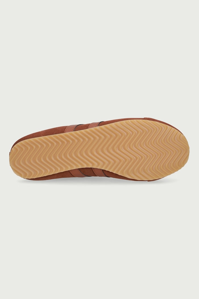 Ciabatte slide mules da donna in scamoscio Cleora Summit Mule Trainer Gola marrone CLB927TT