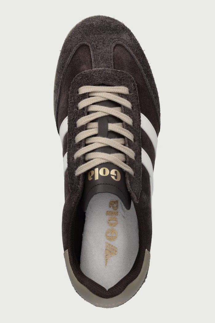 Sprinter Suede Trainer sneakersy damskie zamszowe Gola CLB912FW brązowy