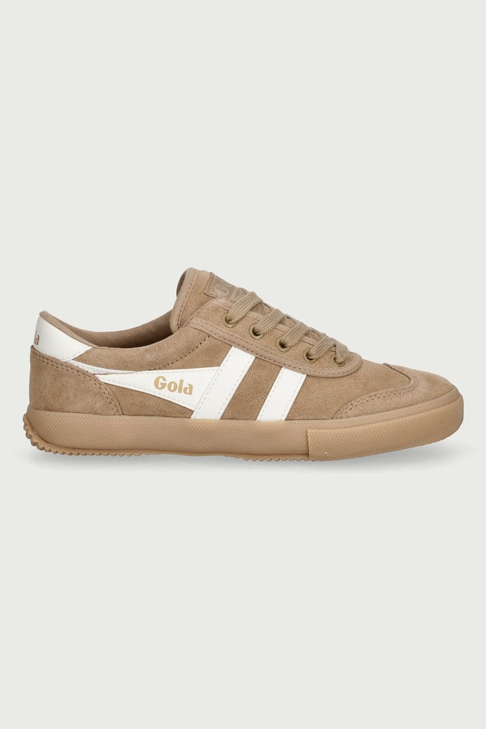 Gola Badminton Suede Trainer sneakersy damskie zamszowe CLB771CW beżowy ZW26