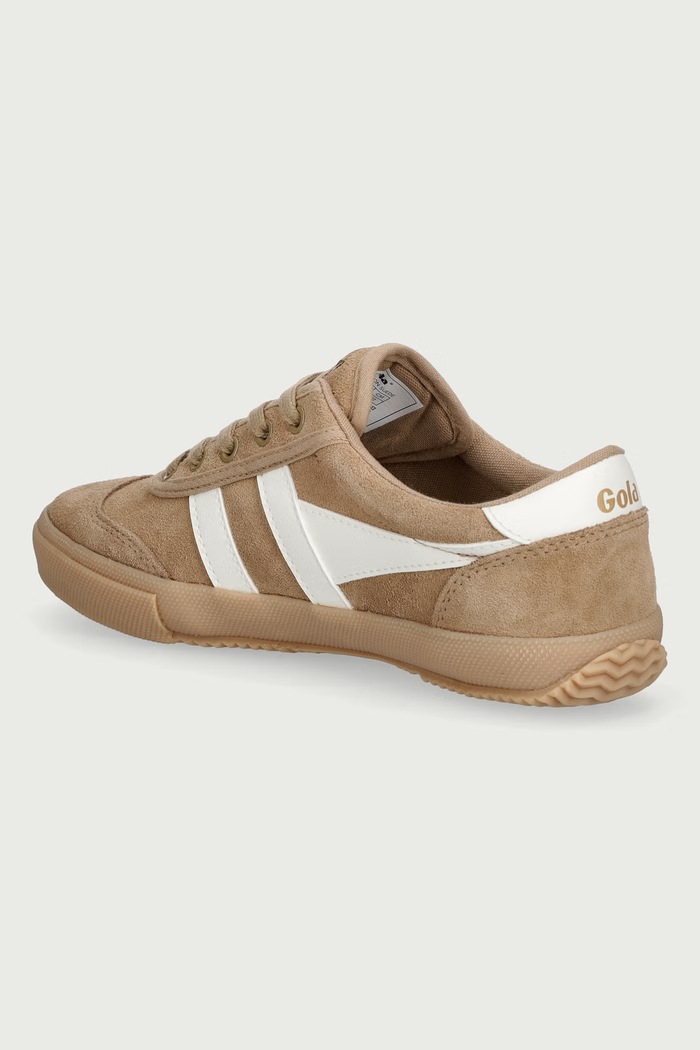 Obuwie Gola Badminton Suede Trainer sneakersy damskie zamszowe CLB771CW beżowy