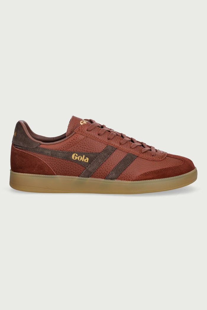 Gola Viper Serra Trainer sneakersy męskie skórzane CMB942TT brązowy ZW26