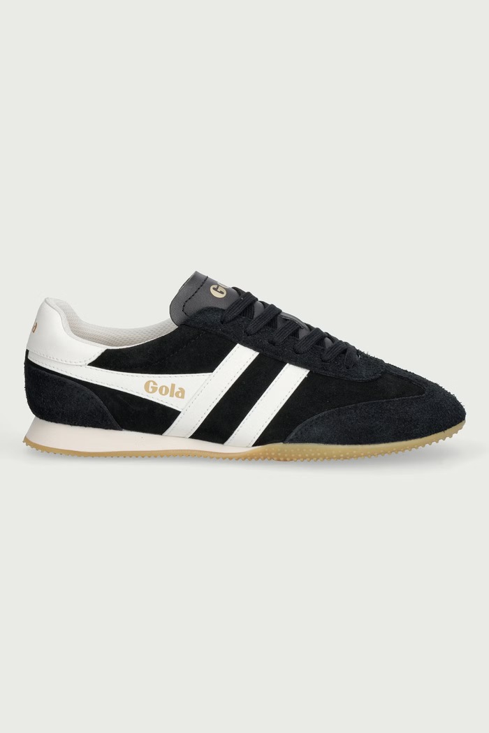 Gola Sprinter Suede Trainer sneakersy męskie zamszowe CMB912BW czarny ZW26