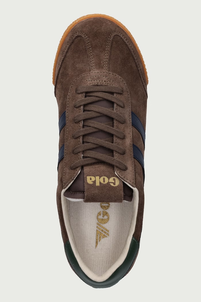 Elan Trainer sneakersy męskie zamszowe Gola CMB538FL brązowy
