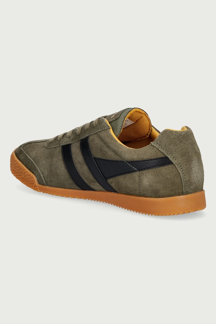 Obuwie Gola Harrier Trainer sneakersy męskie skórzane CMA192NA zielony
