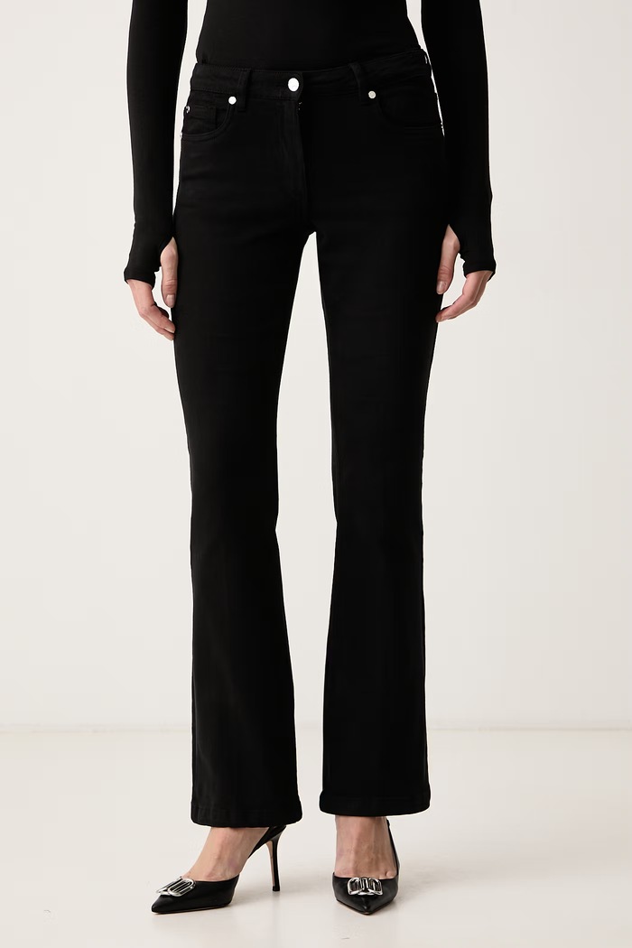 Silvian Heach Jeansy straight damskie VEDDU czarny GPA26040JE