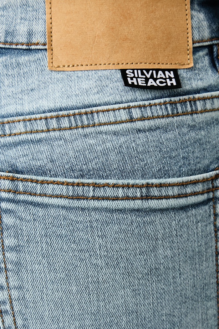 Jeansy flare damskie NALLURI Silvian Heach GPA26113JE niebieski
