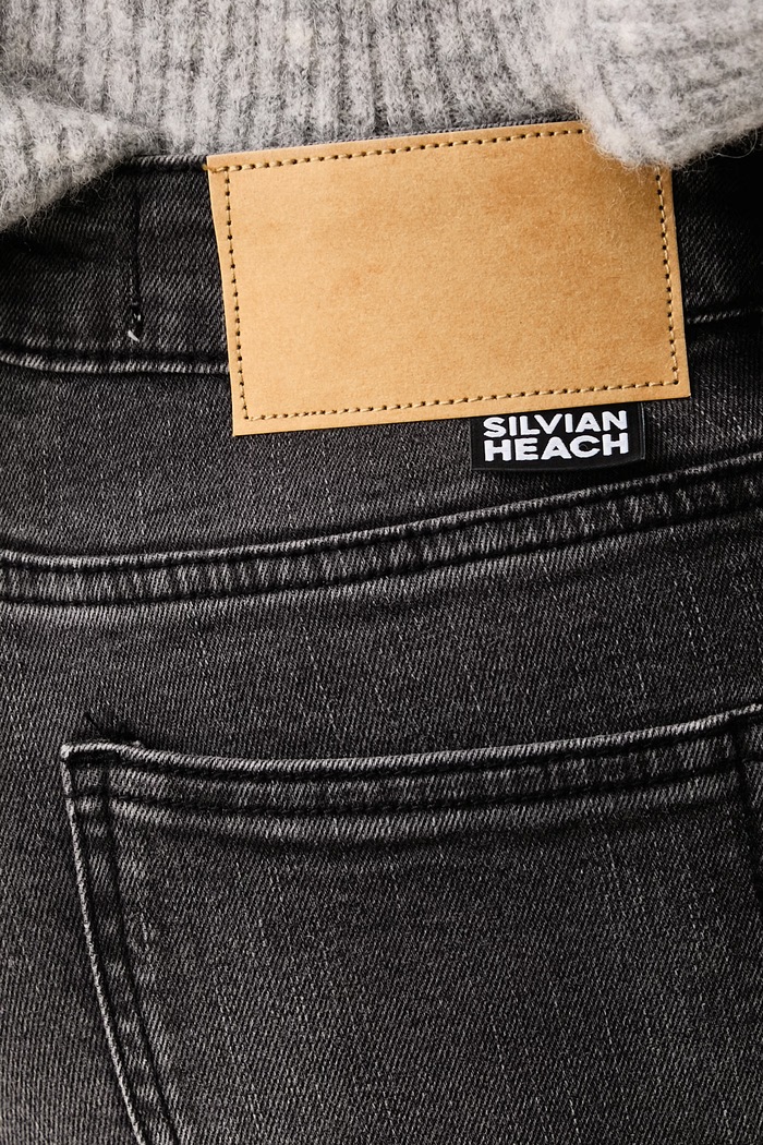 Jeansy flare damskie NALLURI Silvian Heach GPA26113JE szary