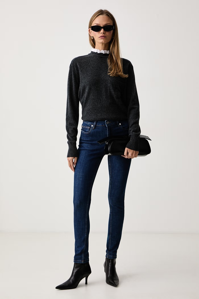 Silvian Heach Jeansy skinny damskie PALIKKI GPA26043JE granatowy ZW26
