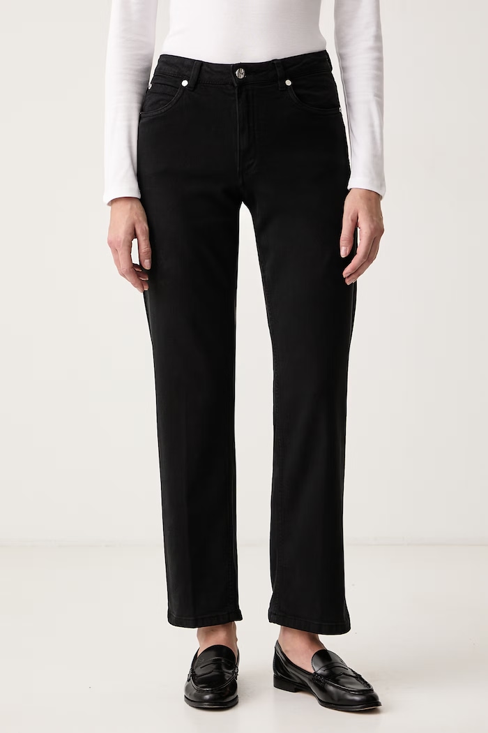 Silvian Heach Jeansy straight damskie PADAVI czarny GPA26039JE