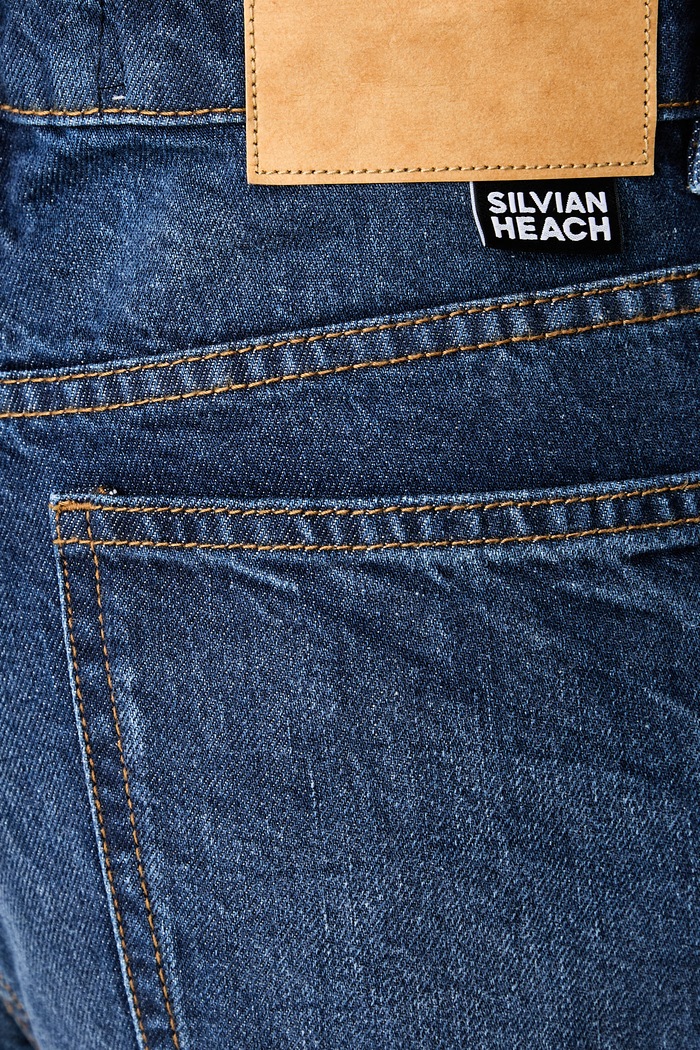 Silvian Heach jeansy straight damskie PADIS niebieski GPA26045JE