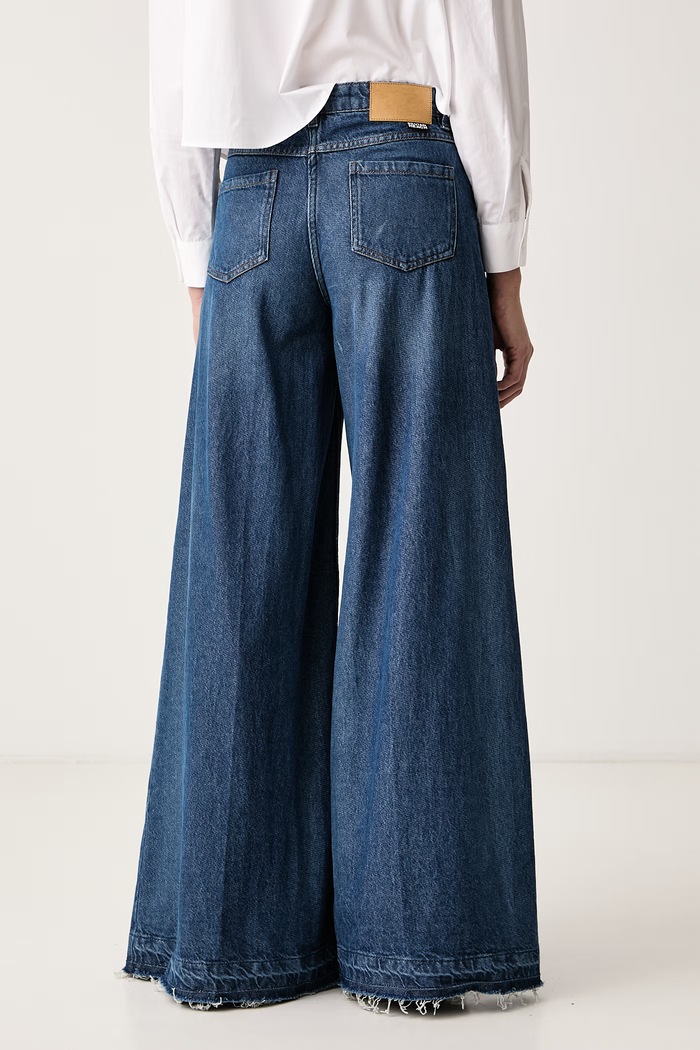Odzież Silvian Heach Jeansy wide leg damskie PADRIK GPA26044JE niebieski