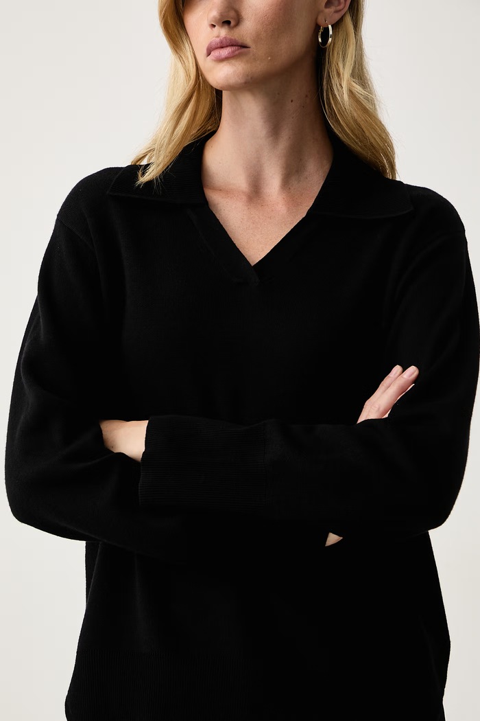 Sweter damski z wełną LUREAN Silvian Heach GPA26333MA czarny