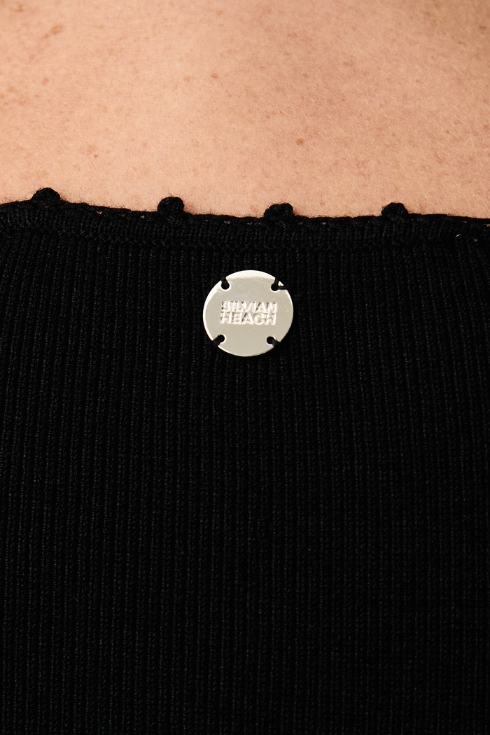 Sweter damski z wiskozą LIOREN Silvian Heach czarny GPA26317MA