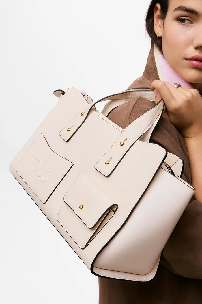 Tous torebka crossbody damska z imitacji skóry 2002437801 beżowy