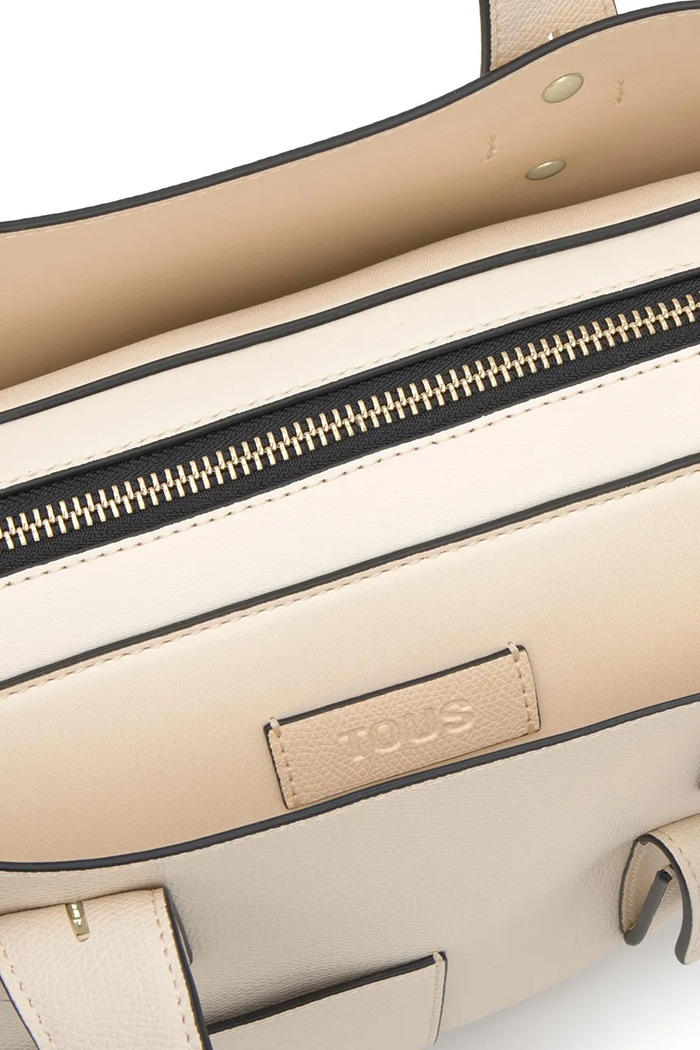 Tous torebka crossbody damska z imitacji skóry beżowy 2002437801