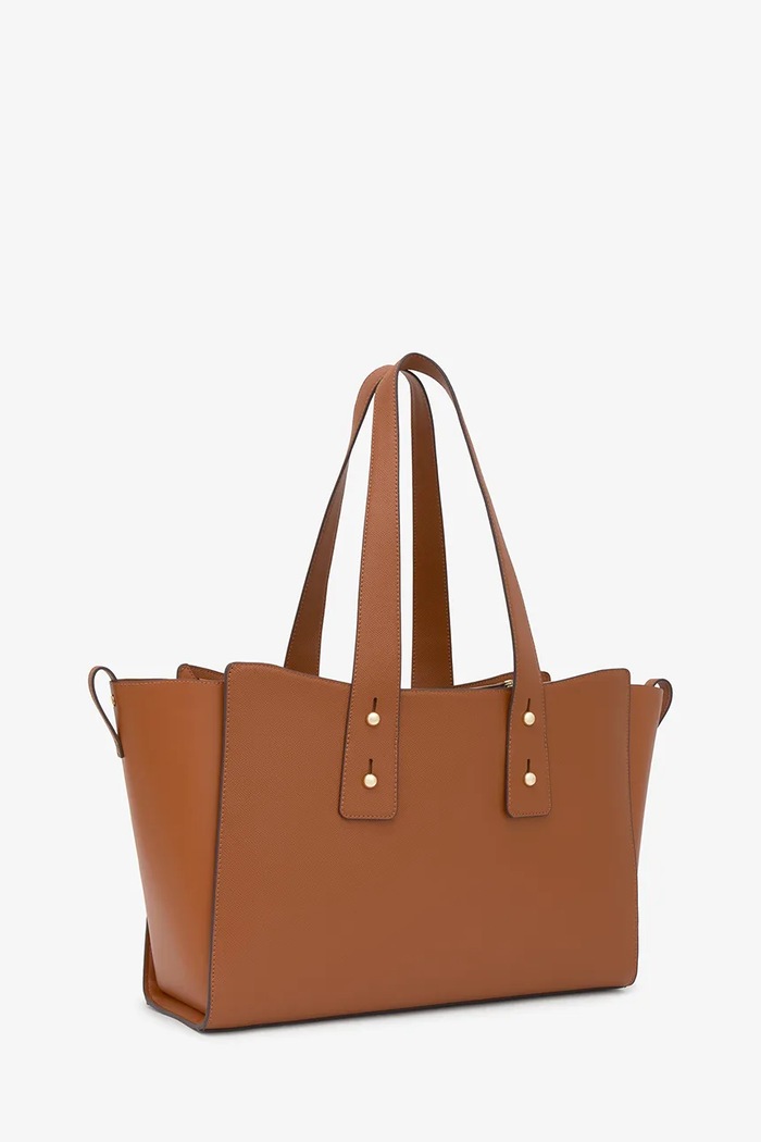 Akcesoria Tous torebka shopper damska z imitacji skóry 2002373545 brązowy