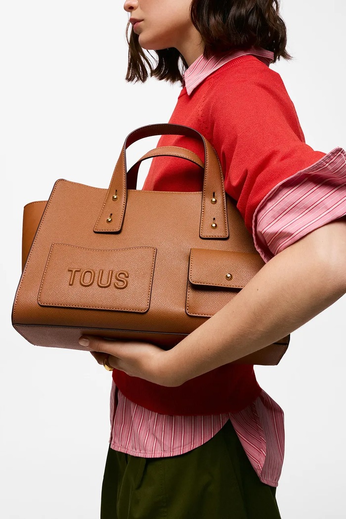 Tous torebka tote damska z imitacji skóry 2002437844 brązowy