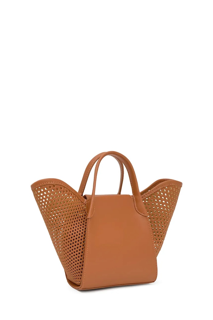 Tous torebka tote damska z imitacji skóry 2002438943 brązowy ZW26