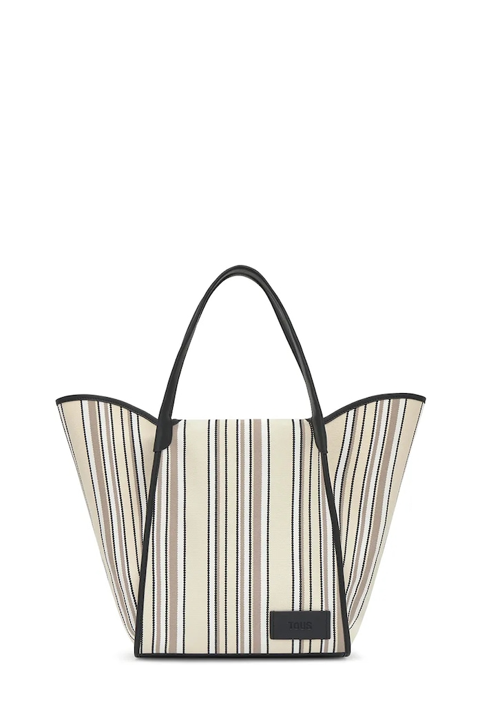 Tous torebka shopper damska bawełniana beżowy 2002438402
