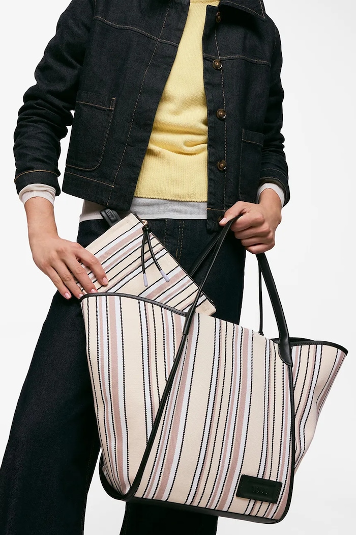 Tous torebka shopper damska bawełniana 2002438402 beżowy