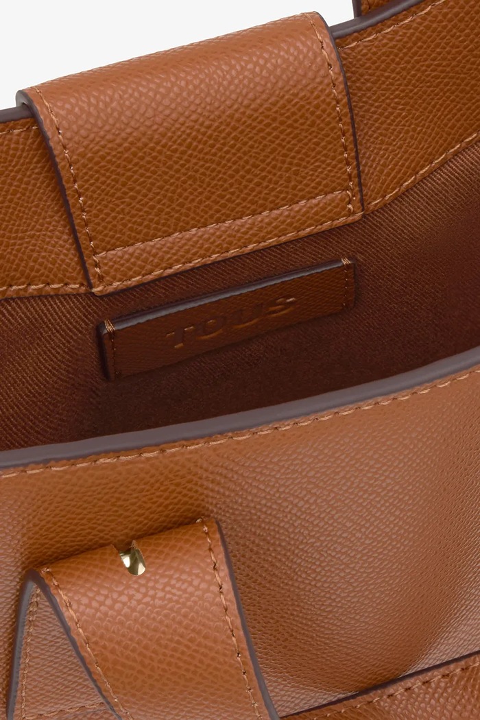 Akcesoria Tous torebka crossbody damska z imitacji skóry 2002373745 brązowy