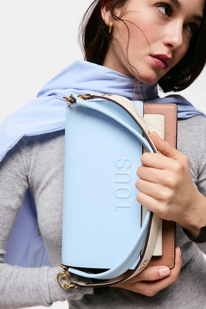 Tous torebka crossbody damska z imitacji skóry 2002358234 niebieski