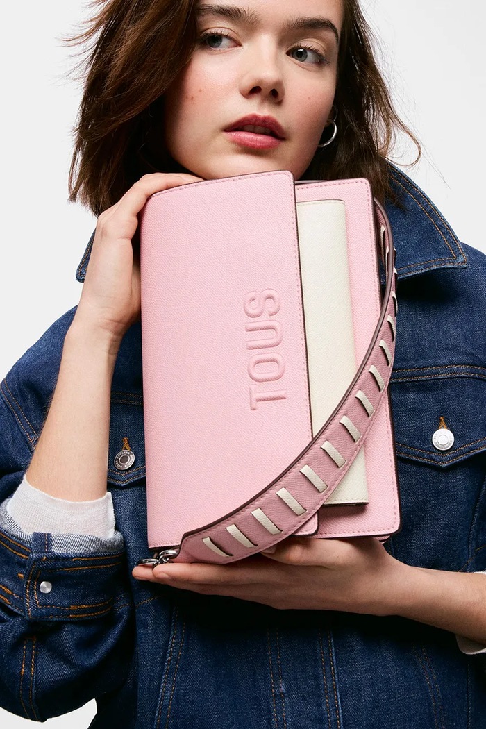 Tous torebka crossbody damska z imitacji skóry 2002358213 różowy