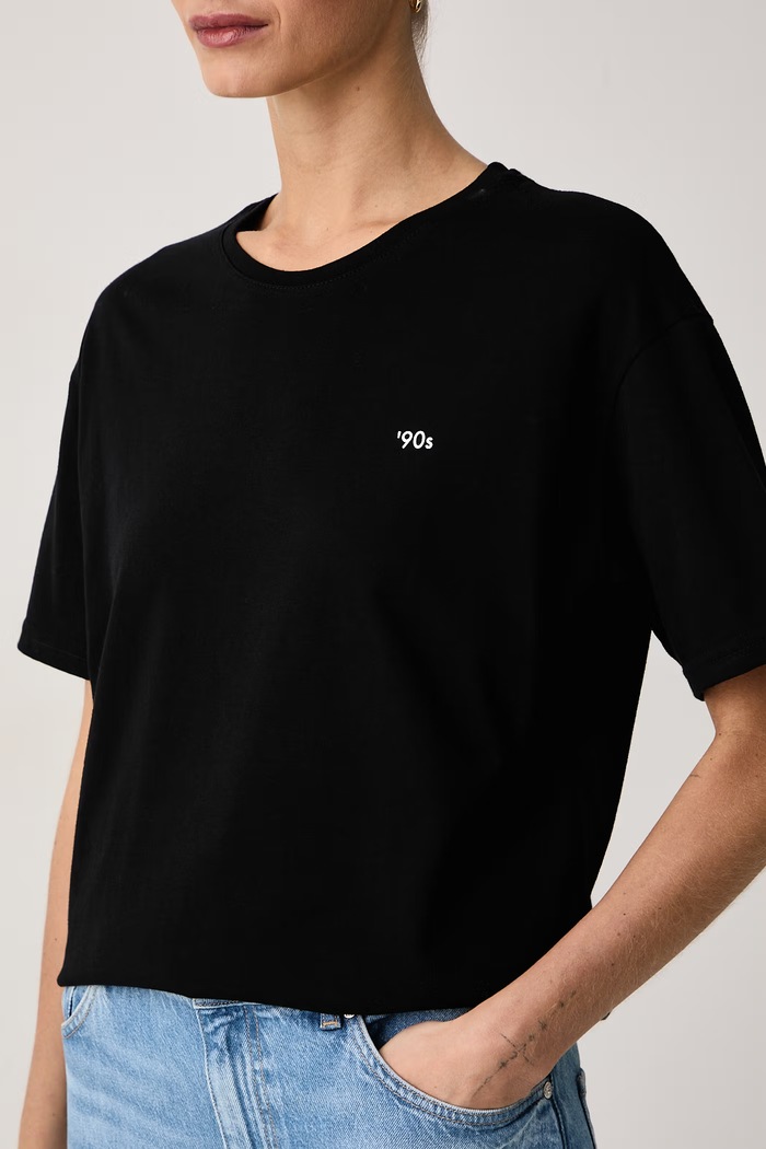 Muuv T-shirt oversize damski bawełniany '90s Muuv. oversize.tshirt.90s czarny