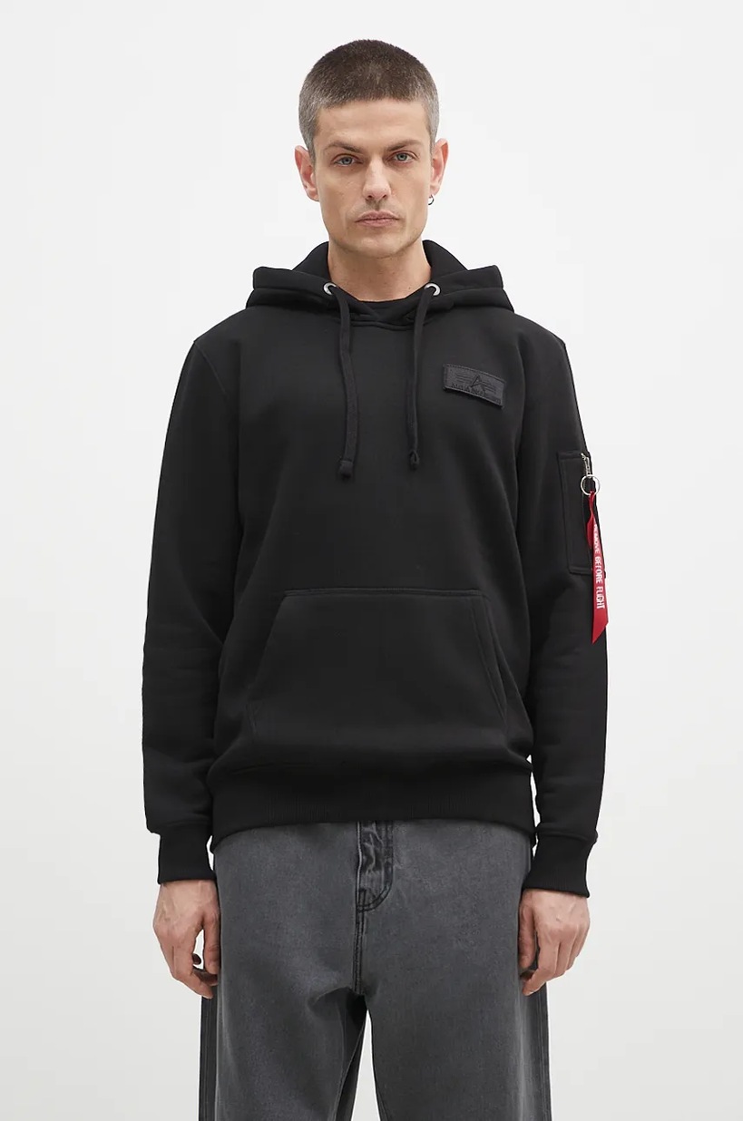 Alpha industries hoodie red stripe 2025