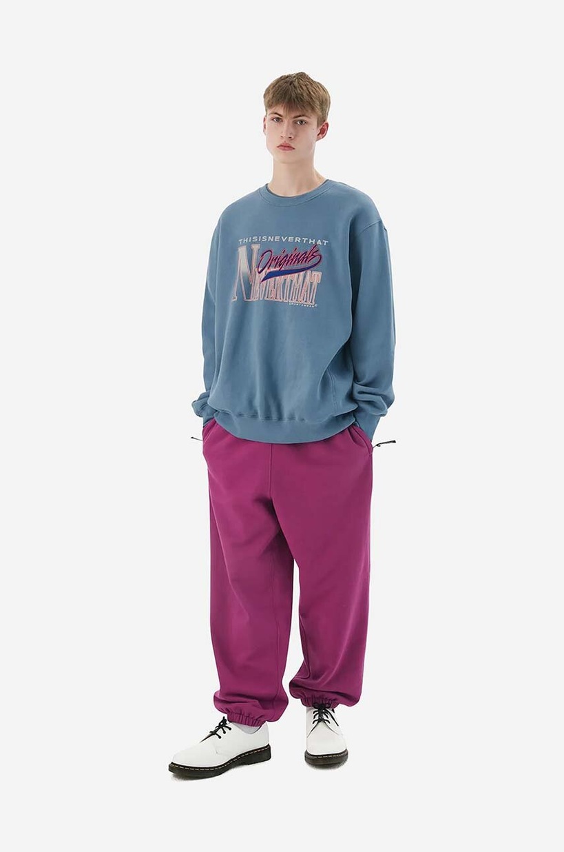 [美品][希少カラー]thisisneverthat 紫　ネイビー　スウェット thisisneverthat sweatshirt Originals men's blue color at PRM US
