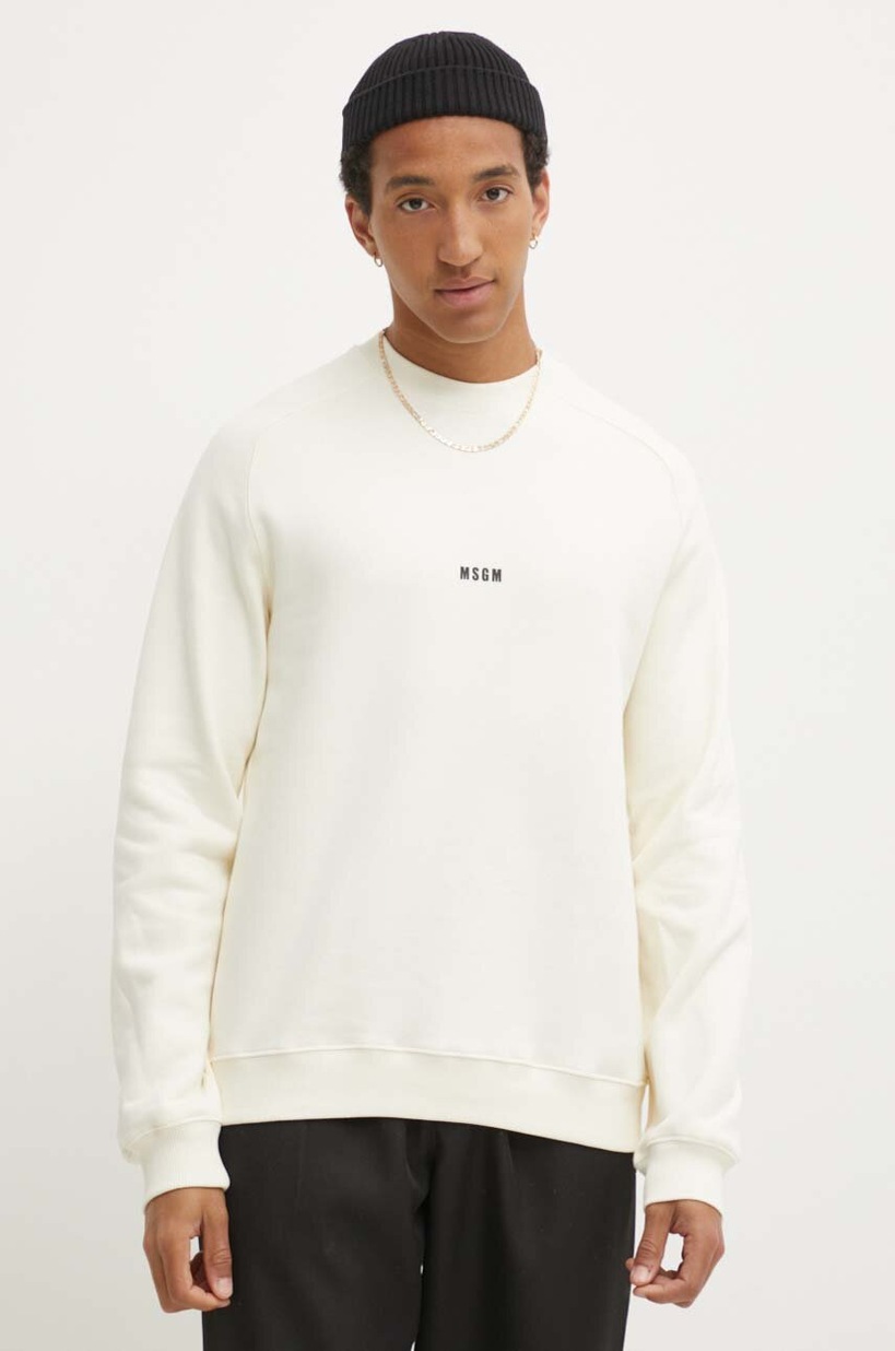 MSGM｜ (3740MM116 247587 98) MSGM bluza męska kolor szary z kapturem z nadrukiem