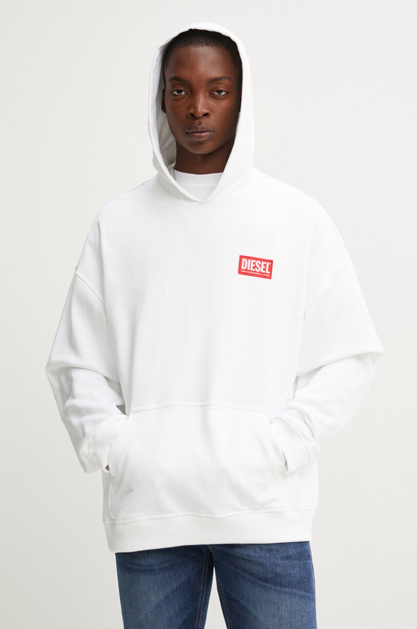 Кофта adidas Originals Baggy Hoodie колір білий з капюшоном з
