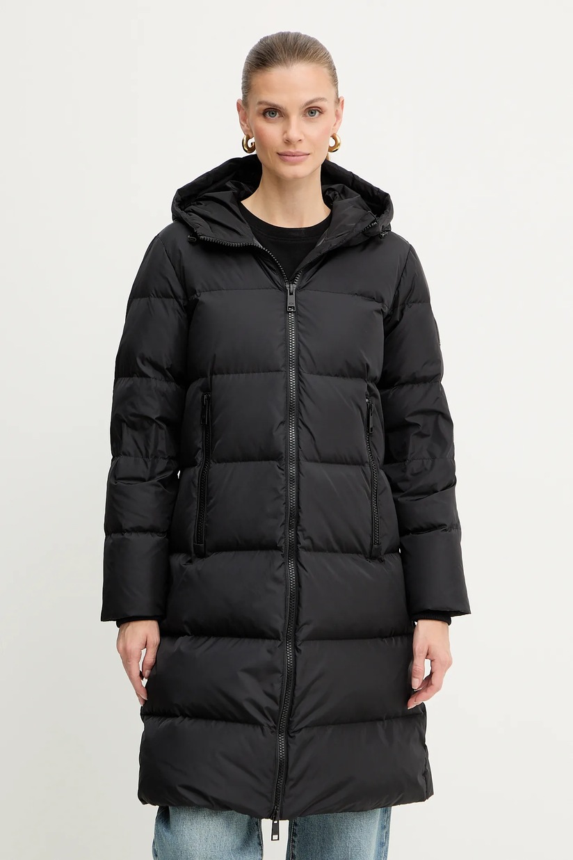 Пухова куртка adidas Myshelter колір чорний зимова oversize JN1998