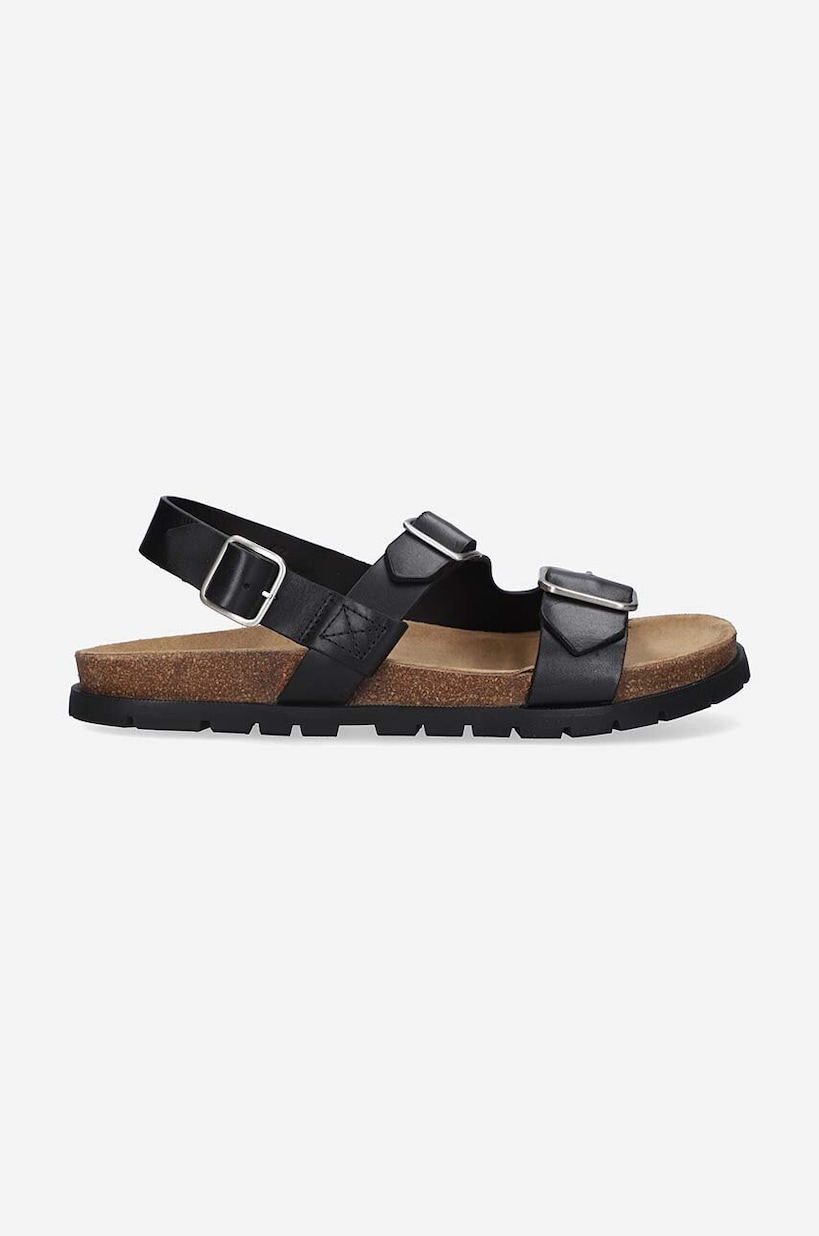 Polo Ralph Lauren leather sandals Zane men's black color