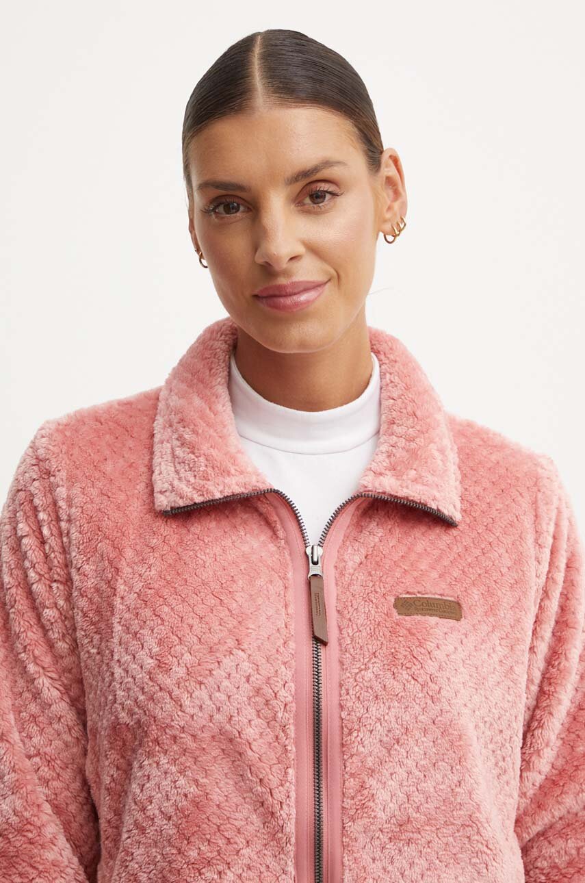 Orange columbia fleece jacket deals