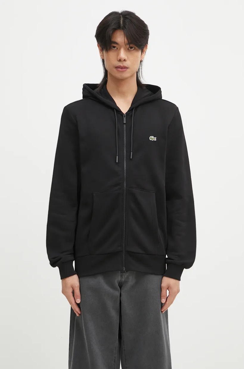 Lacoste zip-up sweatshirt Men's black SH1457 at PRM US