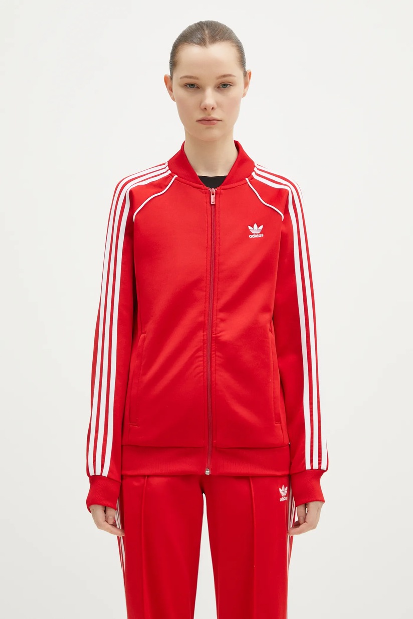 Кофта adidas Originals Oversized Tracktop женская цвет красный с