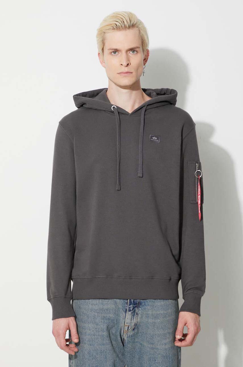 Alpha Industries sweatshirt Alpha Industries X Fit Sweat 158320C 125 men s gray color at PRM US