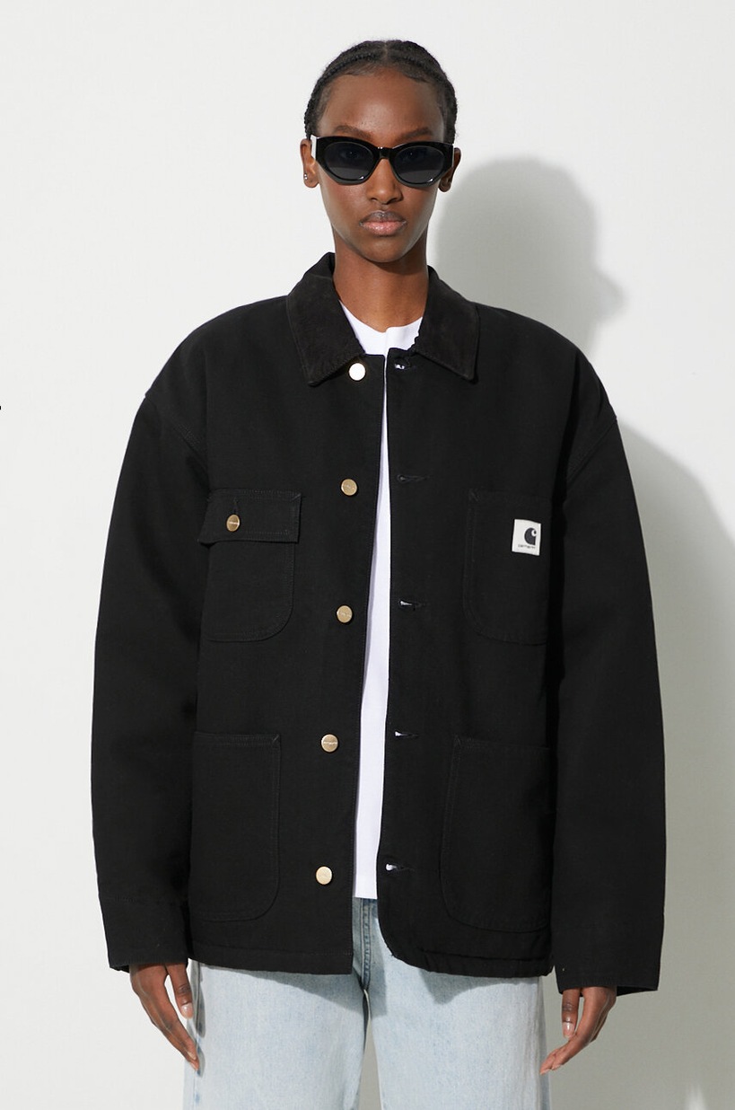 Carhartt WIP denim jacket women's black color at PRM US
